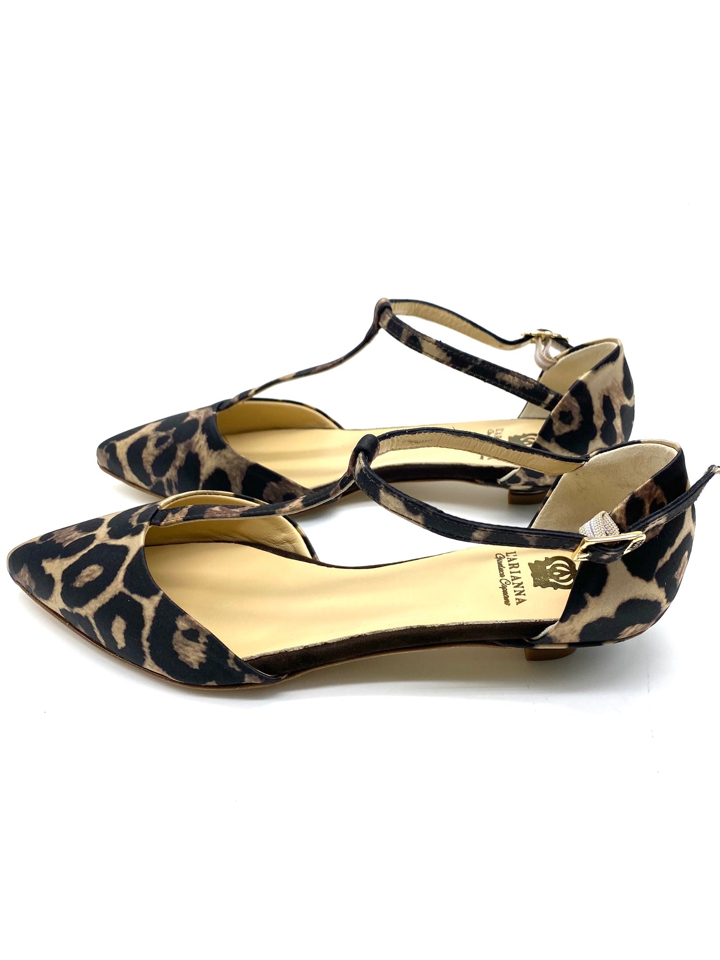 L'arianna - Sandalo leopard in raso