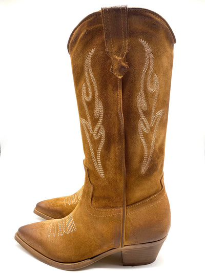 ZOE - Texano alto in camoscio