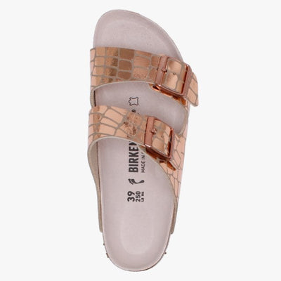 BIRKENSTOCK Arizona Birko-Flor Gator Glam Copper